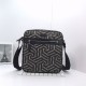 Gucci Geometric Print Front Zipper Messenger Bag 